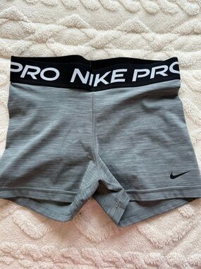 Nike Gray Heather Performance Compression Shorts